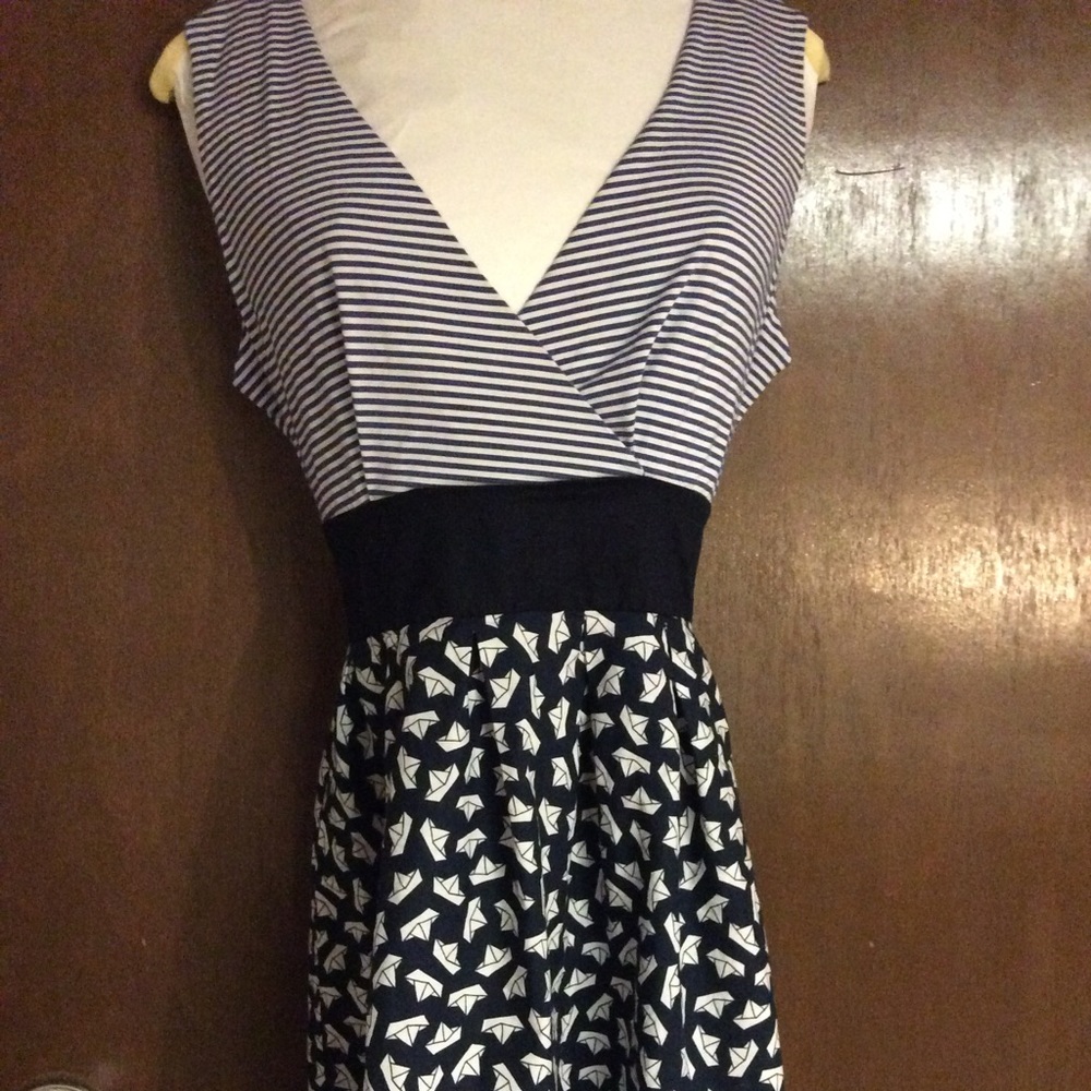 Vintage Sweet Liberty Nautical Tie Waist Dress